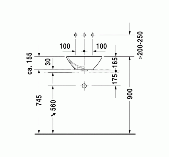 Умывальник на столешницу Duravit ME by Starck 42x42 см (0333420000)
