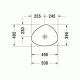 Умывальник Duravit CAPE COD на столешницу 50x40.5 см (2339503200) белый шелковисто-матовый