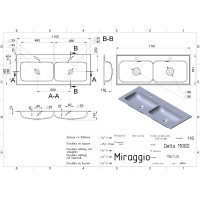 Умивальник Miraggio DELLA 1100-2 MATT
