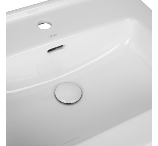 Раковина Qtap Albatross 01 610х467х195 White с донным клапаном QT0111FL8167AW