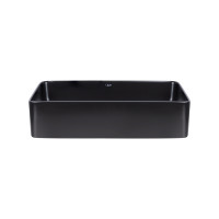 Раковина-чаша Qtap Tern 500х350х145 Matt black с донным клапаном QT1711A055MB