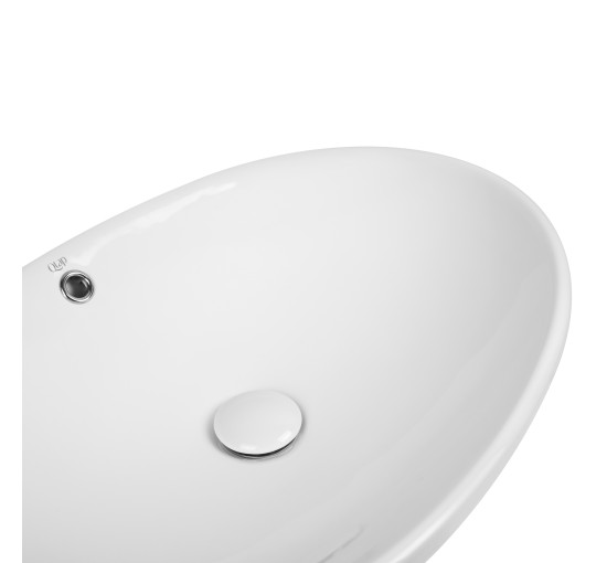 Раковина-чаша Qtap Dove 625х415х150 White с донным клапаном QT06113077W
