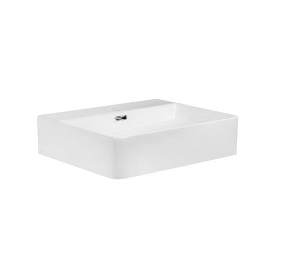 Раковина Qtap Nando LT 500х420х120 White с донным клапаном QT12112173SW