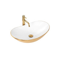 умывальник Rea Royal 60,5x36 white gold (REA-U7808)