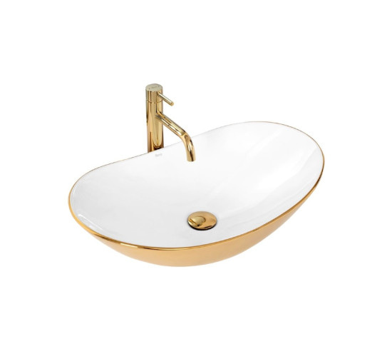 умивальник Rea Royal 60,5x36 white gold (REA-U7808)