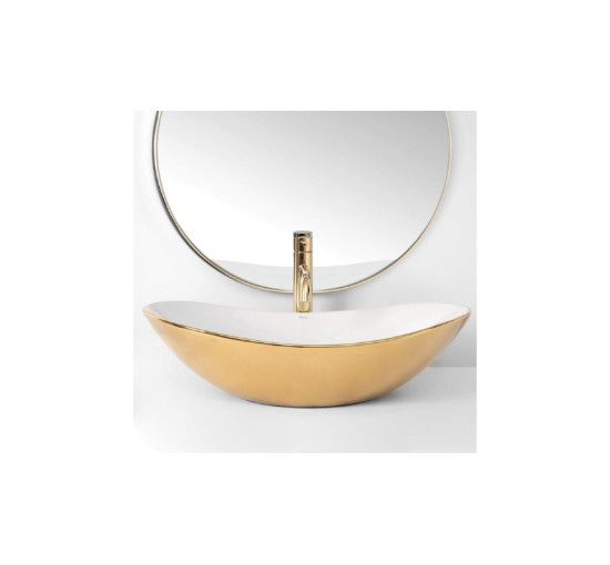 умивальник Rea Royal 60,5x36 white gold (REA-U7808)