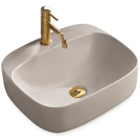 Раковина керамическая на столешницу Rea Luiza 50 Grey MAT