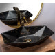 умывальник Rea Vegas 37x57 black marble (REA-U0994)