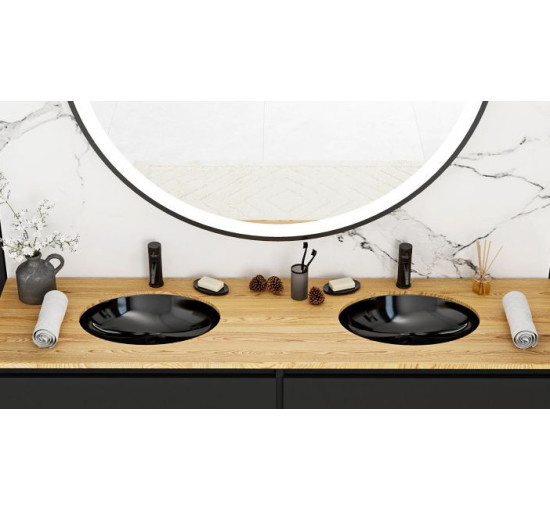умивальник Rea Nel 39x47 black (REA-U1023)