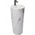 умивальник окремостоячий Rea Blanka 40x40 Marble Marmur Matt (REA-U8704)
