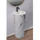 умивальник окремостоячий Rea Blanka 40x40 Marble Marmur Matt (REA-U8704)