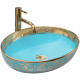 умывальник Rea Margot 52x40 blue/gold (REA-U8709)