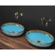 умывальник Rea Margot 52x40 blue/gold (REA-U8709)