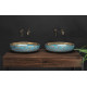 умывальник Rea Margot 52x40 blue/gold (REA-U8709)