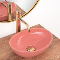 умывальник Rea Sofia mini 41x34,5 pink shiny (REA-U6335)
