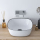Умивальник накладний IMPRESE BLACK EDGE i11096 415x415мм квадратний білий