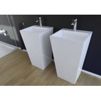 Раковина підлогова литий камінь Besco Vera 50 40x50x85 без переливу