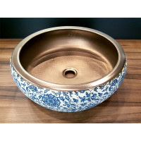 Раковина на столешницу Newarc 5060 бронза/декор