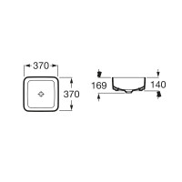Умывальник Roca Inspira Square 37 (A327532000)