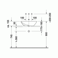 Умивальник на стільницю Duravit ME by Starck 55x42 см (0334520000)