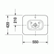 Умывальник на столешницу Duravit ME by Starck 55x42 см (0334520000)