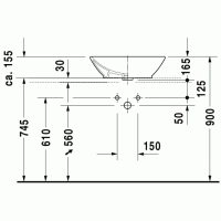 Умивальник на стільницю Duravit ME by Starck 55x42 см (0334520000)