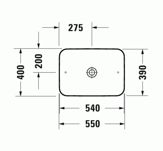 Умывальник Duravit CAPE COD на столешницу 55x40 см (2347550000)