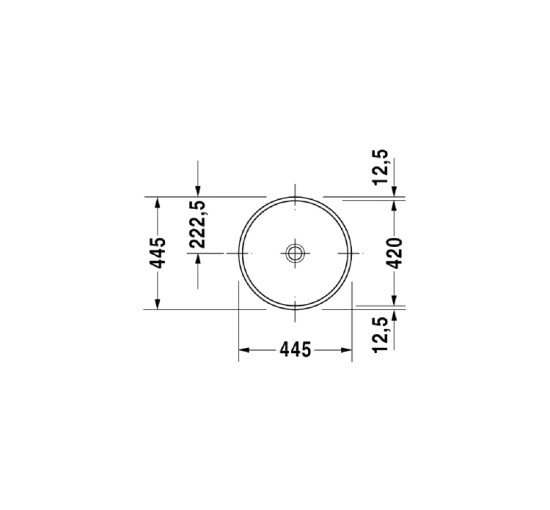Умывальник Duravit ARCHITEC встроенный под столешницу Ø 42 см (0319420000)