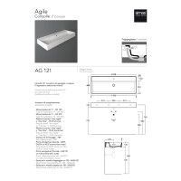 Умывальник SIMAS AG 121 Agile (AG121) Glossy white