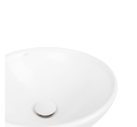 Раковина-чаша Qtap Owl 400х400х155 White з донним клапаном QT1911K53W
