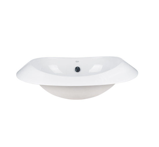 Раковина Qtap Leo 660x425x250 White з донним клапаном QT11114032W
