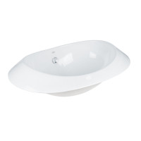 Раковина Qtap Leo 660x425x250 White з донним клапаном QT11114032W