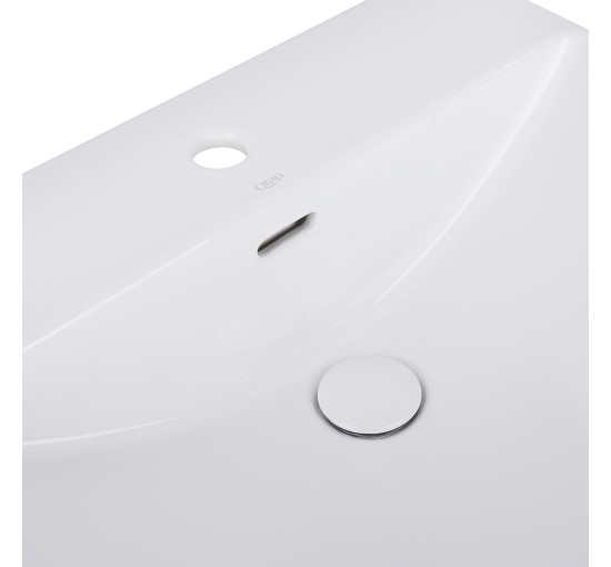 Раковина Qtap Stork 565х475х180 White з донним клапаном QT1511L736W