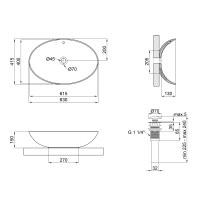 Раковина-чаша Qtap Dove 625х415х150 Matt black з донним клапаном QT063077MBMB