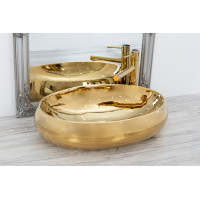 Умивальник на стільницю Rea Melania Gold (7438740752)