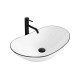 умывальник Rea Royal Black Edge 36x62,5 white (REA-U8569)