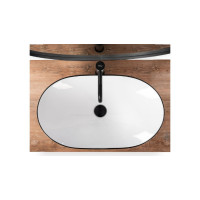 умивальник Rea Royal Black Edge 36x62,5 white (REA-U8569)
