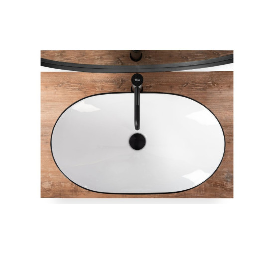 умывальник Rea Royal Black Edge 36x62,5 white (REA-U8569)