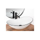 умывальник Rea Royal Black Edge 36x62,5 white (REA-U8569)