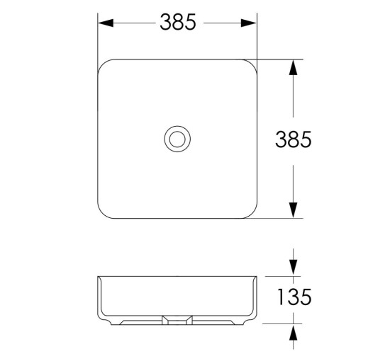 Умывальник накладной IMPRESE IMPRESE 385x385x135мм квадратный серый i11134GM
