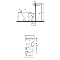 Компакт підлоговий Kolo Idol сидіння з поліпропілену (1902600U)