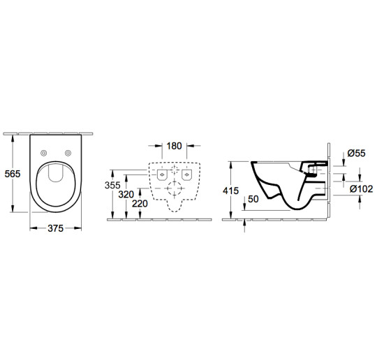 Унитаз подвесной Villeroy & Boch SUBWAY 2.0 Direct Flush с крышкой Soft Close Slim (5614R201)