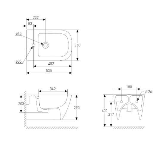 Унітаз підвісний Volle SOLO Rimless без оботковий з сидінням Slim slow-closing (13-55-111)