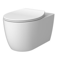 DEVIT 3020155W ACQUA NEW Унитаз подвесной безобедочный, тонкая крышка soft-close, quickfix, белый матовый