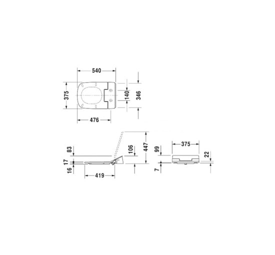 Сидение на унитаз с душем и ПДУ Duravit SensoWash Slim (611200002000300) для DuraStyle