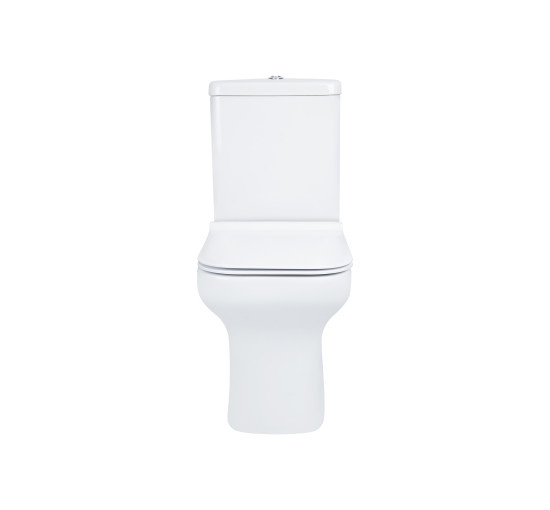 Унитаз-компакт Qtap Cardinal безободковый с сиденьем Soft-close QT0422C666PW