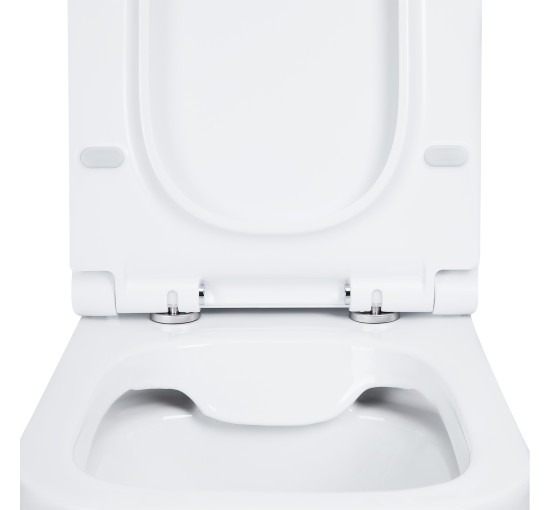 Унитаз-компакт Qtap Cardinal безободковый с сиденьем Soft-close QT0422C666PW