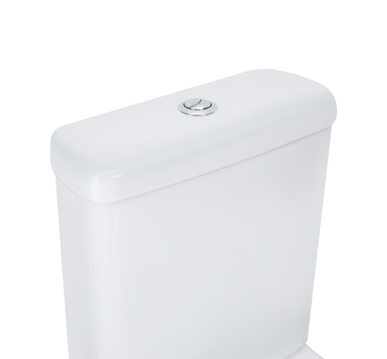 Унитаз-компакт Qtap Cardinal безободковый с сиденьем Soft-close QT0422C666PW