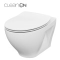 Подвесной унитаз Cersanit moduo cleanon, с крышкой slim дюропласт, свободнопадающая с функцией легкого закрывания