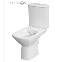 Унітаз-компакт Cersanit Carina Clean On 011 3/5 з кришкою з дюропласту вільнопадаюча